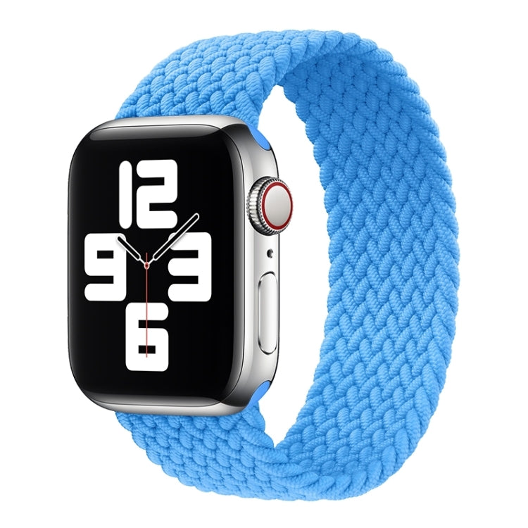 Metal Head Braided Nylon Solid Color Replacement Strap Watchband For Apple Watch Series 6 & SE & 5 & 4 40mm / 3 & 2 & 1 38mm, XS 128mm, S 135mm, M 145mm, L 155mm