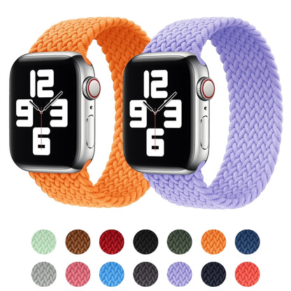 Metal Head Braided Nylon Solid Color Replacement Strap Watchband For Apple Watch Series 6 & SE & 5 & 4 40mm / 3 & 2 & 1 38mm, XS 128mm, S 135mm, M 145mm, L 155mm