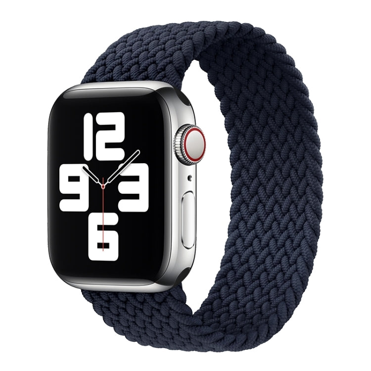 Metal Head Braided Nylon Solid Color Replacement Strap Watchband For Apple Watch Series 6 & SE & 5 & 4 40mm / 3 & 2 & 1 38mm, XS 128mm, S 135mm, M 145mm, L 155mm