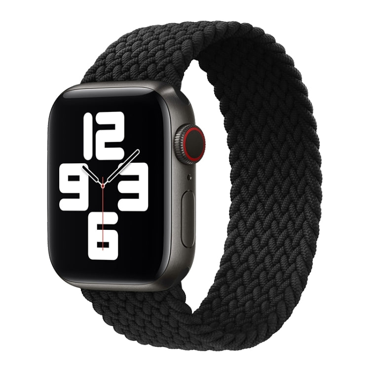 Metal Head Braided Nylon Solid Color Replacement Strap Watchband For Apple Watch Series 6 & SE & 5 & 4 44mm / 3 & 2 & 1 42mm, XS 135mm, S 145mm, M 155mm, L 165mm