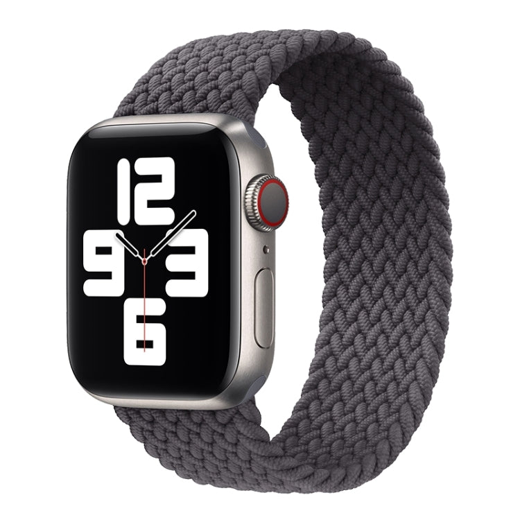 Metal Head Braided Nylon Solid Color Replacement Strap Watchband For Apple Watch Series 6 & SE & 5 & 4 44mm / 3 & 2 & 1 42mm, XS 135mm, S 145mm, M 155mm, L 165mm