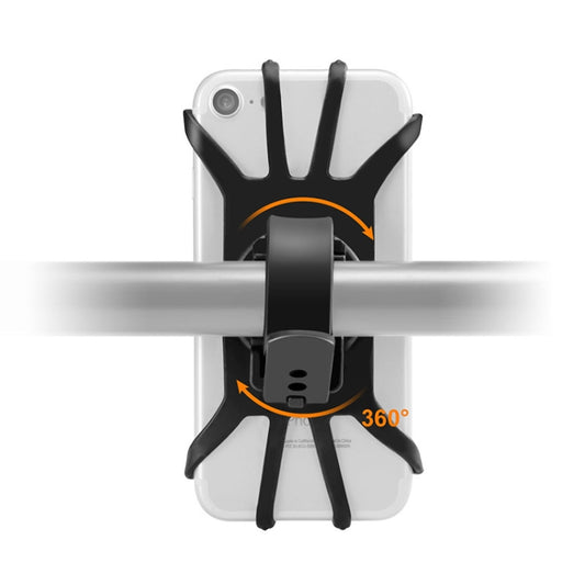 Support de téléphone de vélo en gel de silice à rotation à 360 degrés pour téléphone portable de 4 à 6,8 pouces, pour téléphone portable de 4 à 6,8 pouces