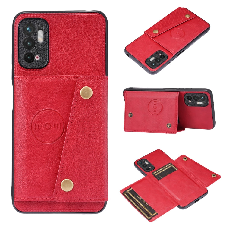 Double Buckle PU + TPU Shockproof Magnetic Protective Case with Card Slot & Holder, For Huawei P50, For OPPO K9, For OPPO Reno6, For Xiaomi Redmi K40 Gaming, For Xiaomi Redmi Note 10 Pro 5G, For Xiaomi Redmi Note 10 5G, For Samsung Galaxy S21 FE       ...