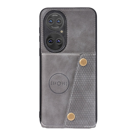 Double Buckle PU + TPU Shockproof Magnetic Protective Case with Card Slot & Holder, For Huawei P50, For Xiaomi Redmi K40 Gaming, For Xiaomi Redmi Note 10 5G, For Samsung Galaxy S21 FE