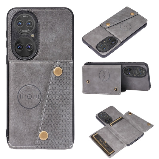 Double Buckle PU + TPU Shockproof Magnetic Protective Case with Card Slot & Holder, For Huawei P50, For Xiaomi Redmi K40 Gaming, For Xiaomi Redmi Note 10 5G, For Samsung Galaxy S21 FE
