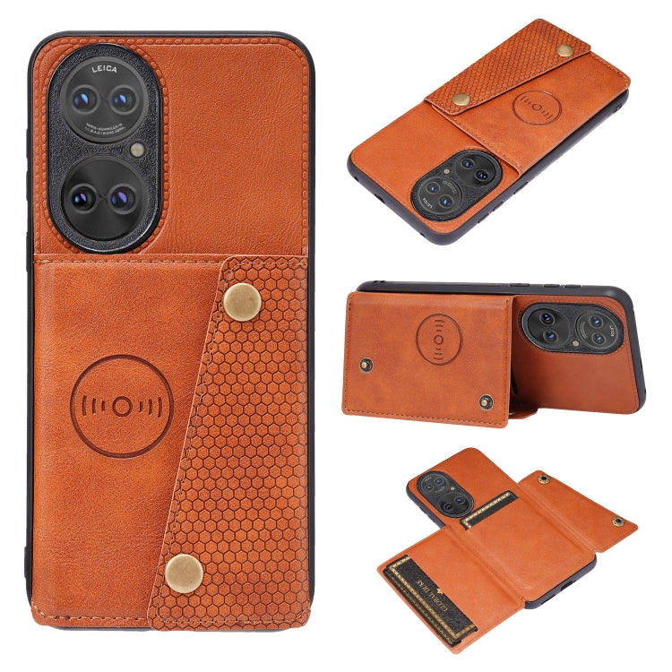 Double Buckle PU + TPU Shockproof Magnetic Protective Case with Card Slot & Holder, For Huawei P50, For OPPO K9, For OPPO Reno6, For Xiaomi Redmi K40 Gaming, For Xiaomi Redmi Note 10 Pro 5G, For Xiaomi Redmi Note 10 5G, For Samsung Galaxy S21 FE       ...