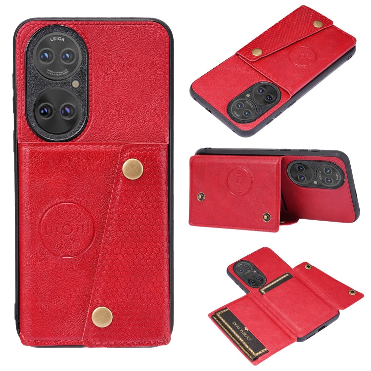 Double Buckle PU + TPU Shockproof Magnetic Protective Case with Card Slot & Holder, For Huawei P50, For OPPO K9, For OPPO Reno6, For Xiaomi Redmi K40 Gaming, For Xiaomi Redmi Note 10 Pro 5G, For Xiaomi Redmi Note 10 5G, For Samsung Galaxy S21 FE       ...