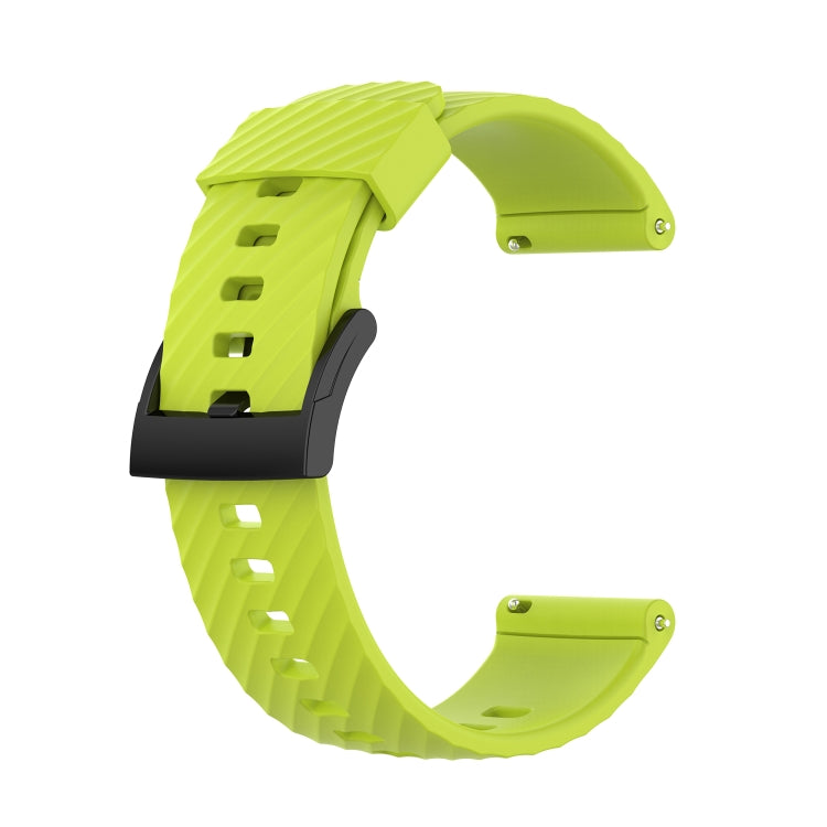 For Suunto 7 24mm Solid Color Silicone Replacement Strap Watchband