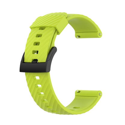 For Suunto 7 24mm Solid Color Silicone Replacement Strap Watchband
