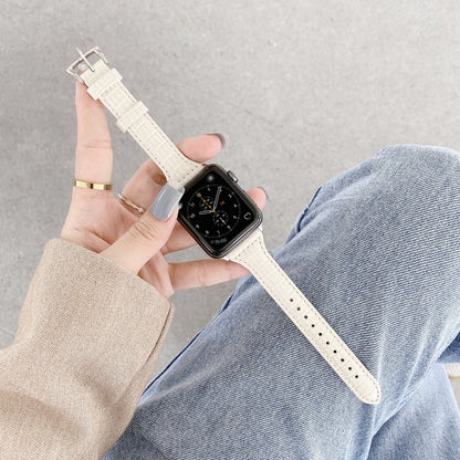 Bracelet de rechange en cuir texture crocodile, pour Apple Watch Series 7 41mm / & 6 & SE & 5 & 4 40mm, pour Apple Watch Series 7 45mm / & 6 & SE & 5 & 4 44mm