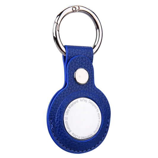 Litchi Texture Leather Protective Case with Key Ring for AirTag 2nd Gen / AirTag 1st Gen
