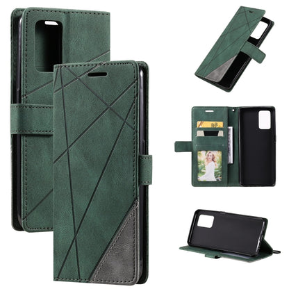 Skin Feel Splicing Horizontal Flip Leather Case with Holder & Card Slots & Wallet & Photo Frame, For OPPO A74 4G / F19, For OPPO A94 4G / F19 Pro, For OPPO Realme V13 5G, For OPPO Realme 8 4G, For OPPO Reno5 5G, For OPPO Reno5 Pro 5G                   ...