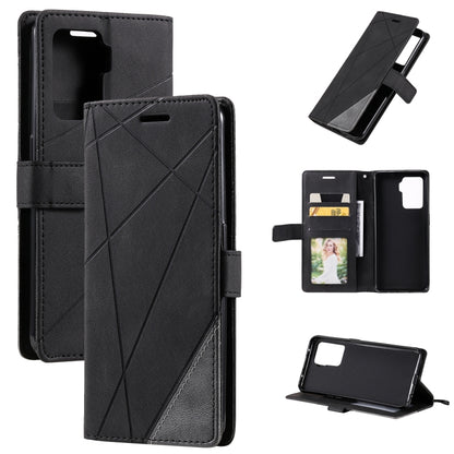 Skin Feel Splicing Horizontal Flip Leather Case with Holder & Card Slots & Wallet & Photo Frame, For OPPO A74 4G / F19, For OPPO A94 4G / F19 Pro, For OPPO Realme V13 5G, For OPPO Realme 8 4G, For OPPO Reno5 5G, For OPPO Reno5 Pro 5G                   ...