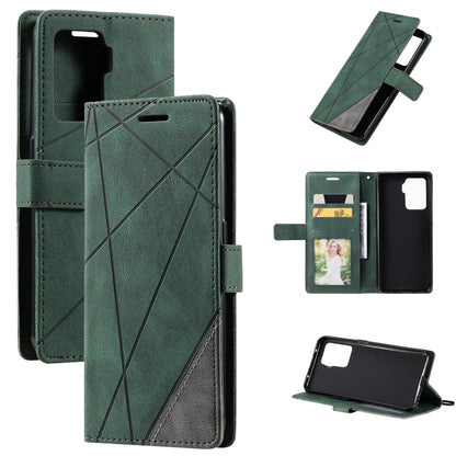 Skin Feel Splicing Horizontal Flip Leather Case with Holder & Card Slots & Wallet & Photo Frame, For OPPO A74 4G / F19, For OPPO A94 4G / F19 Pro, For OPPO Realme V13 5G, For OPPO Realme 8 4G, For OPPO Reno5 5G, For OPPO Reno5 Pro 5G                   ...