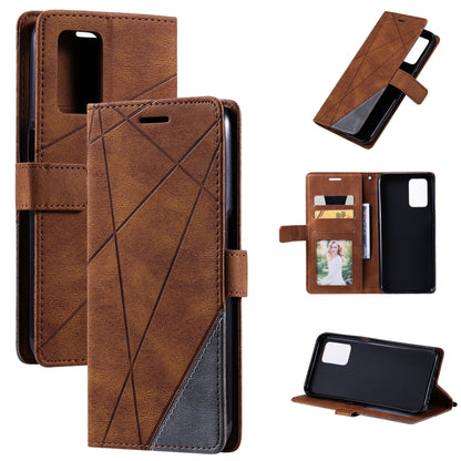 Skin Feel Splicing Horizontal Flip Leather Case with Holder & Card Slots & Wallet & Photo Frame, For OPPO A74 4G / F19, For OPPO A94 4G / F19 Pro, For OPPO Realme V13 5G, For OPPO Realme 8 4G, For OPPO Reno5 5G, For OPPO Reno5 Pro 5G                   ...