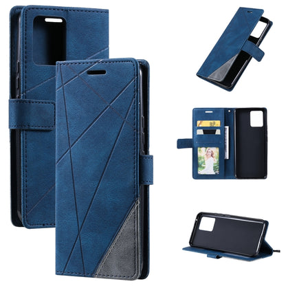 Skin Feel Splicing Horizontal Flip Leather Case with Holder & Card Slots & Wallet & Photo Frame, For OPPO A74 4G / F19, For OPPO A94 4G / F19 Pro, For OPPO Realme V13 5G, For OPPO Realme 8 4G, For OPPO Reno5 5G, For OPPO Reno5 Pro 5G                   ...