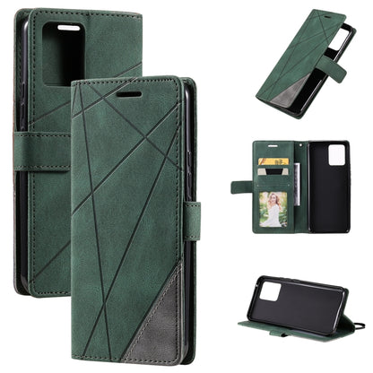 Skin Feel Splicing Horizontal Flip Leather Case with Holder & Card Slots & Wallet & Photo Frame, For OPPO A74 4G / F19, For OPPO A94 4G / F19 Pro, For OPPO Realme V13 5G, For OPPO Realme 8 4G, For OPPO Reno5 5G, For OPPO Reno5 Pro 5G                   ...