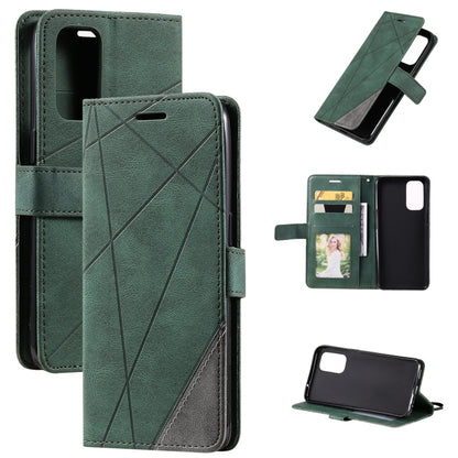 Skin Feel Splicing Horizontal Flip Leather Case with Holder & Card Slots & Wallet & Photo Frame, For OPPO A74 4G / F19, For OPPO A94 4G / F19 Pro, For OPPO Realme V13 5G, For OPPO Realme 8 4G, For OPPO Reno5 5G, For OPPO Reno5 Pro 5G                   ...