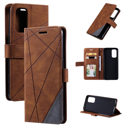 Skin Feel Splicing Horizontal Flip Leather Case with Holder & Card Slots & Wallet & Photo Frame, For OPPO A74 4G / F19, For OPPO A94 4G / F19 Pro, For OPPO Realme V13 5G, For OPPO Realme 8 4G, For OPPO Reno5 5G, For OPPO Reno5 Pro 5G                   ...