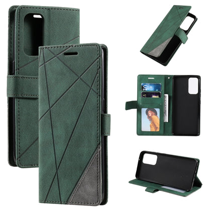 Skin Feel Splicing Horizontal Flip Leather Case with Holder & Card Slots & Wallet & Photo Frame, For OPPO A74 4G / F19, For OPPO A94 4G / F19 Pro, For OPPO Realme V13 5G, For OPPO Realme 8 4G, For OPPO Reno5 5G, For OPPO Reno5 Pro 5G                   ...