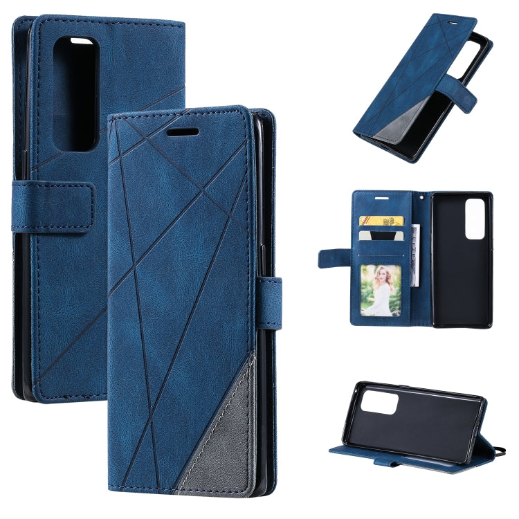 Skin Feel Splicing Horizontal Flip Leather Case with Holder & Card Slots & Wallet & Photo Frame, For OPPO A74 4G / F19, For OPPO A94 4G / F19 Pro, For OPPO Realme V13 5G, For OPPO Realme 8 4G, For OPPO Reno5 5G, For OPPO Reno5 Pro 5G                   ...