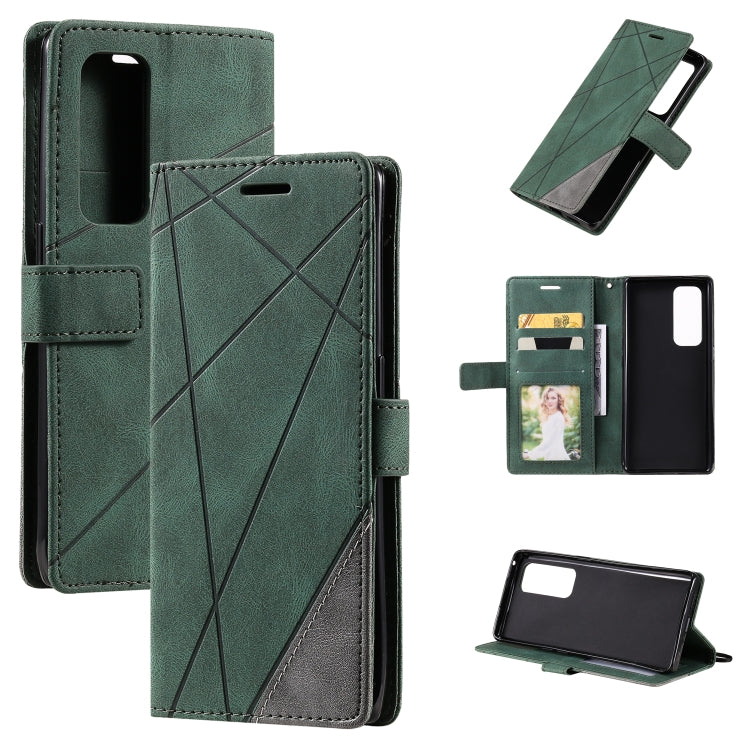 Skin Feel Splicing Horizontal Flip Leather Case with Holder & Card Slots & Wallet & Photo Frame, For OPPO A74 4G / F19, For OPPO A94 4G / F19 Pro, For OPPO Realme V13 5G, For OPPO Realme 8 4G, For OPPO Reno5 5G, For OPPO Reno5 Pro 5G                   ...