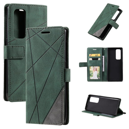 Skin Feel Splicing Horizontal Flip Leather Case with Holder & Card Slots & Wallet & Photo Frame, For OPPO A74 4G / F19, For OPPO A94 4G / F19 Pro, For OPPO Realme V13 5G, For OPPO Realme 8 4G, For OPPO Reno5 5G, For OPPO Reno5 Pro 5G                   ...