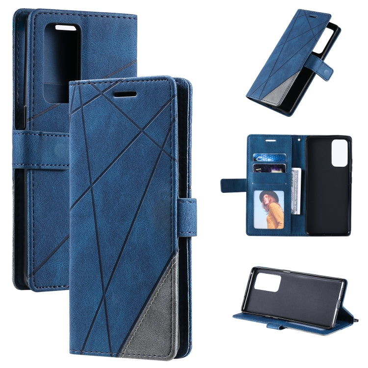 Skin Feel Splicing Horizontal Flip Leather Case with Holder & Card Slots & Wallet & Photo Frame, For OPPO A74 4G / F19, For OPPO A94 4G / F19 Pro, For OPPO Realme V13 5G, For OPPO Realme 8 4G, For OPPO Reno5 5G, For OPPO Reno5 Pro 5G                   ...