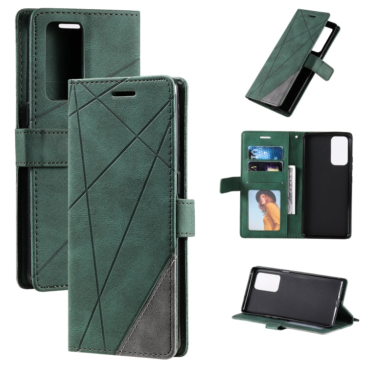 Skin Feel Splicing Horizontal Flip Leather Case with Holder & Card Slots & Wallet & Photo Frame, For OPPO A74 4G / F19, For OPPO A94 4G / F19 Pro, For OPPO Realme V13 5G, For OPPO Realme 8 4G, For OPPO Reno5 5G, For OPPO Reno5 Pro 5G                   ...