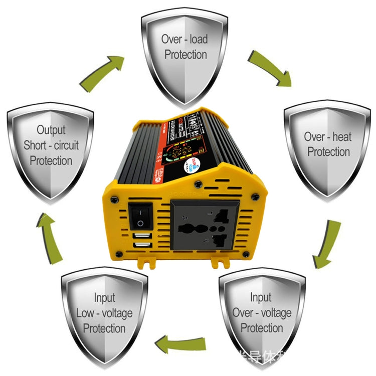 Legend III Generation DC12V to AC220V 6000W Car Power Inverter with LED Display, DC12V to AC220V