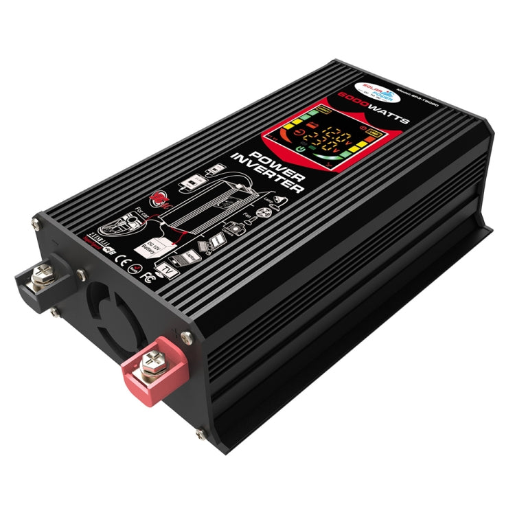 Tang III Generation 12V to 110V 6000W Car Power Inverter with LCD Display & Dual USB, 12V to 110V