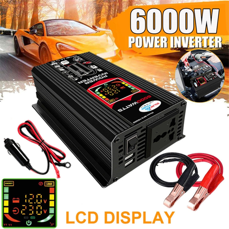 Tang III Generation 12V to 110V 6000W Car Power Inverter with LCD Display & Dual USB, 12V to 110V