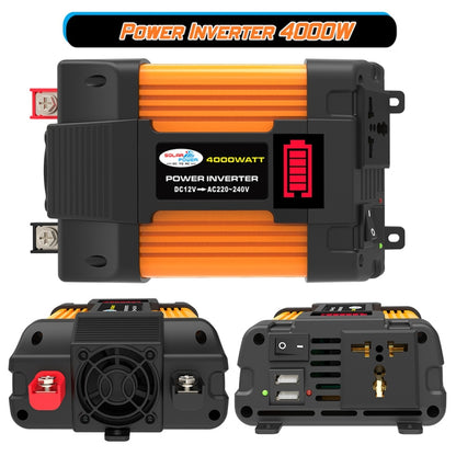 Little Wasp 12V to 220V 4000W Car Power Inverter with LED Display & Dual USB, 12V to 220V 4000W