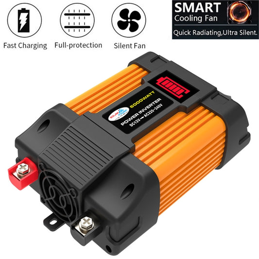 Little Wasp 12V to 110V 6000W Car Power Inverter with LED Display & Dual USB, 12V to 110V 6000W