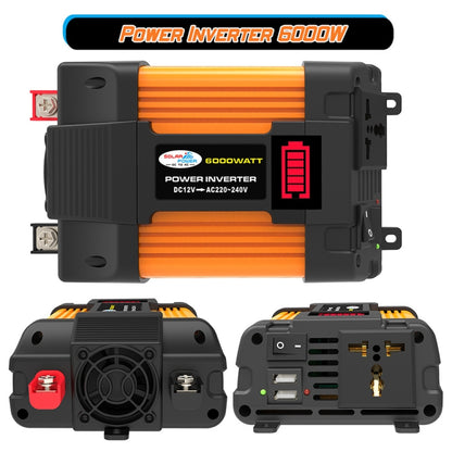 Little Wasp 12V to 110V 6000W Car Power Inverter with LED Display & Dual USB, 12V to 110V 6000W