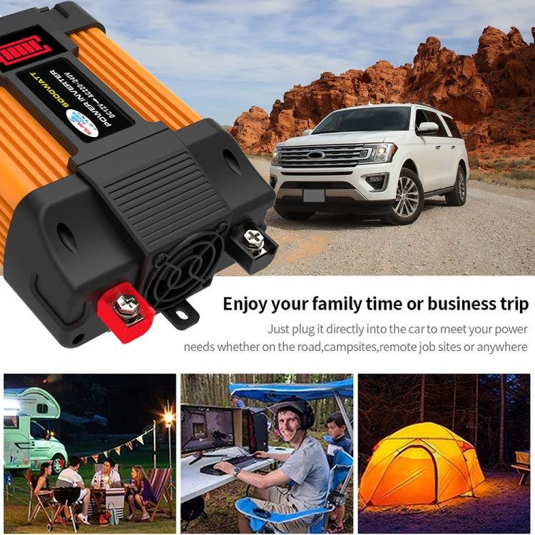 Little Wasp 12V to 110V 6000W Car Power Inverter with LED Display & Dual USB, 12V to 110V 6000W