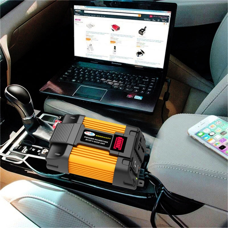 Little Wasp 12V to 110V 6000W Car Power Inverter with LED Display & Dual USB, 12V to 110V 6000W