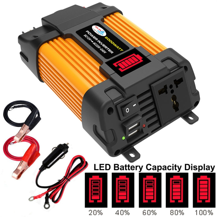 Little Wasp 12V to 220V 6000W Car Power Inverter with LED Display & Dual USB, 12V to 220V 6000W