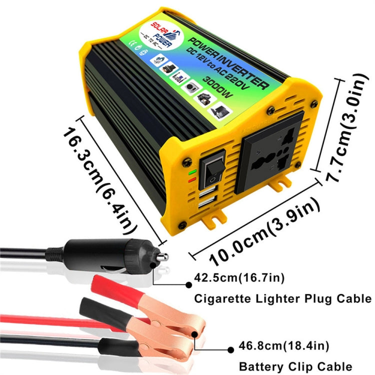 Legend I Generation DC12V to AC220V 3000W Car Power Inverter, DC12V to AC220V
