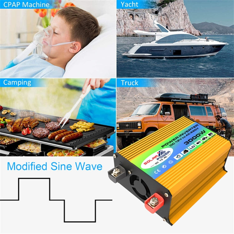 Tang I Generation 12V to 110V 3000W Intelligent Car Power Inverter with Dual USB, 12V to 110V