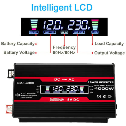 Zhizun 12V to 110V 4000W Car Power Inverter, 12V to 110V