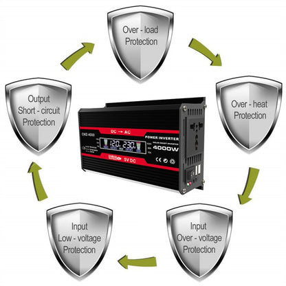 Zhizun 12V to 110V 4000W Car Power Inverter, 12V to 110V