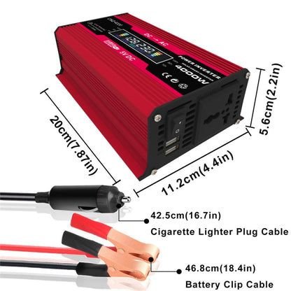 Zhizun 12V to 110V 4000W Car Power Inverter, 12V to 110V