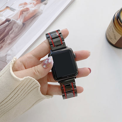 Five Beads Ceramic Steel Replacement Watchbands For Apple Watch Series