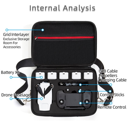 Single Shoulder Storage Bag Shockproof Waterproof Travel Carrying Cover Hard Case for FIMI X8 Mini, For FIMI X8 mini