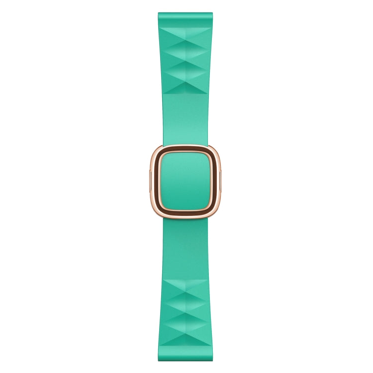 Modern Style Silicone Replacement Strap Watchband For Apple Watch Series 6 & SE & 5 & 4 40mm / 3 & 2 & 1 38mm, Black Buckle, Rose Gold Buckle, Silver Buckle