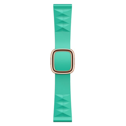 Modern Style Silicone Replacement Strap Watchband For Apple Watch Series 6 & SE & 5 & 4 40mm / 3 & 2 & 1 38mm, Black Buckle, Rose Gold Buckle, Silver Buckle
