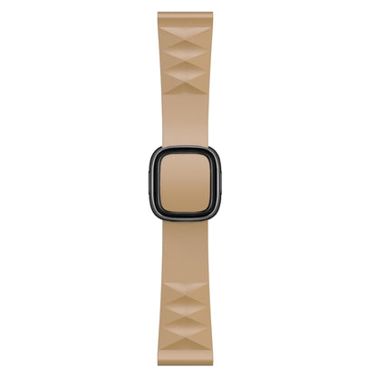 Modern Style Silicone Replacement Strap Watchband For Apple Watch Series 6 & SE & 5 & 4 44mm / 3 & 2 & 1 42mm, Black Buckle, Rose Gold Buckle, Silver Buckle