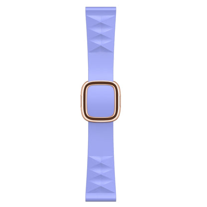 Modern Style Silicone Replacement Strap Watchband For Apple Watch Series 6 & SE & 5 & 4 44mm / 3 & 2 & 1 42mm, Black Buckle, Rose Gold Buckle, Silver Buckle