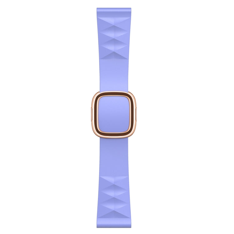 Modern Style Silicone Replacement Strap Watchband For Apple Watch Series 6 & SE & 5 & 4 44mm / 3 & 2 & 1 42mm, Black Buckle, Rose Gold Buckle, Silver Buckle